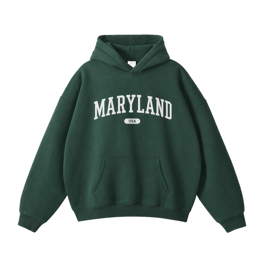 Collection 4 Maryland Oversize Fleeced Hoodie - Eden Green front