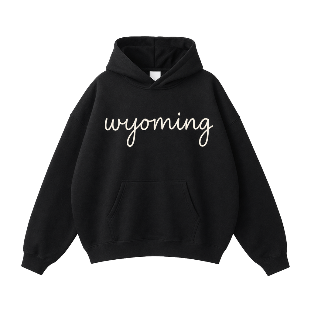 Collection 3 Wyoming Oversize Fleeced Hoodie - Black front