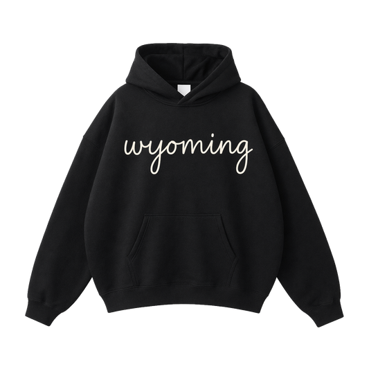 Collection 3 Wyoming Oversize Fleeced Hoodie - Black front