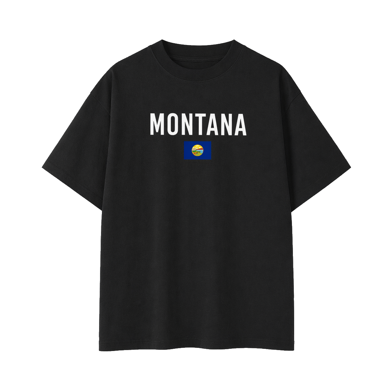 Collection 7 Montana Essential Cotton T-Shirt - Black front
