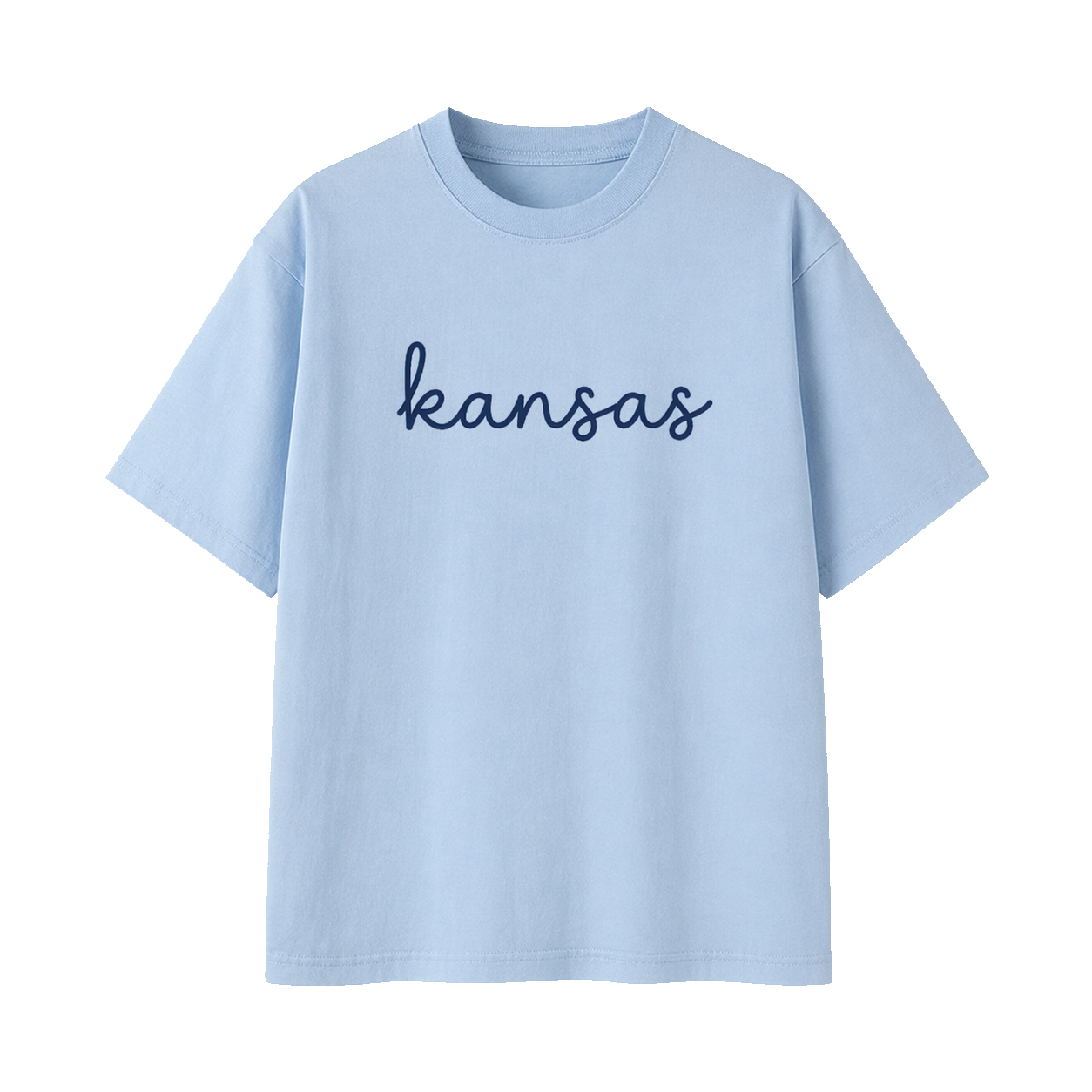 Collection 3 Kansas Essential Cotton T-Shirt - Light Blue front