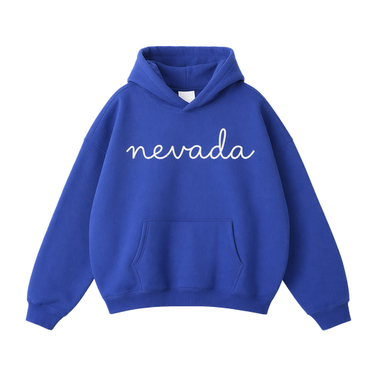 Collection 3 Nevada Oversize Fleeced Hoodie - Klein Blue front