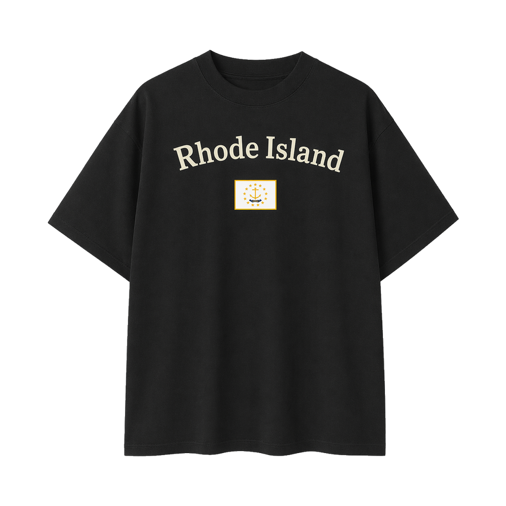 Collection 6 Rhode Island Essential Cotton T-Shirt - Black front
