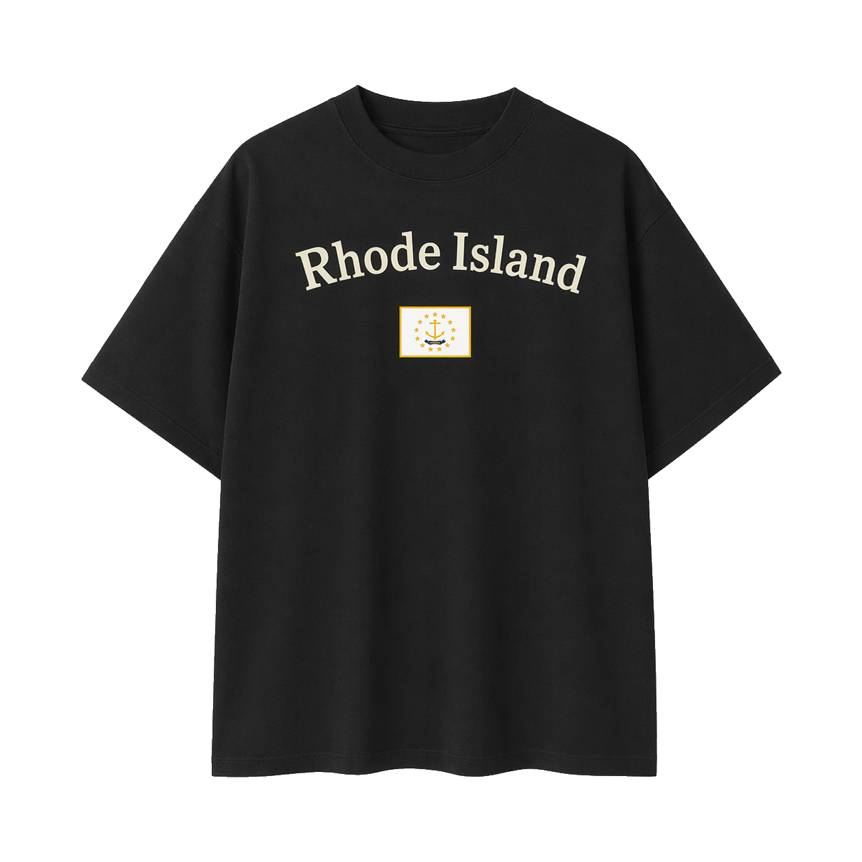 Collection 6 Rhode Island Essential Cotton T-Shirt - Black front