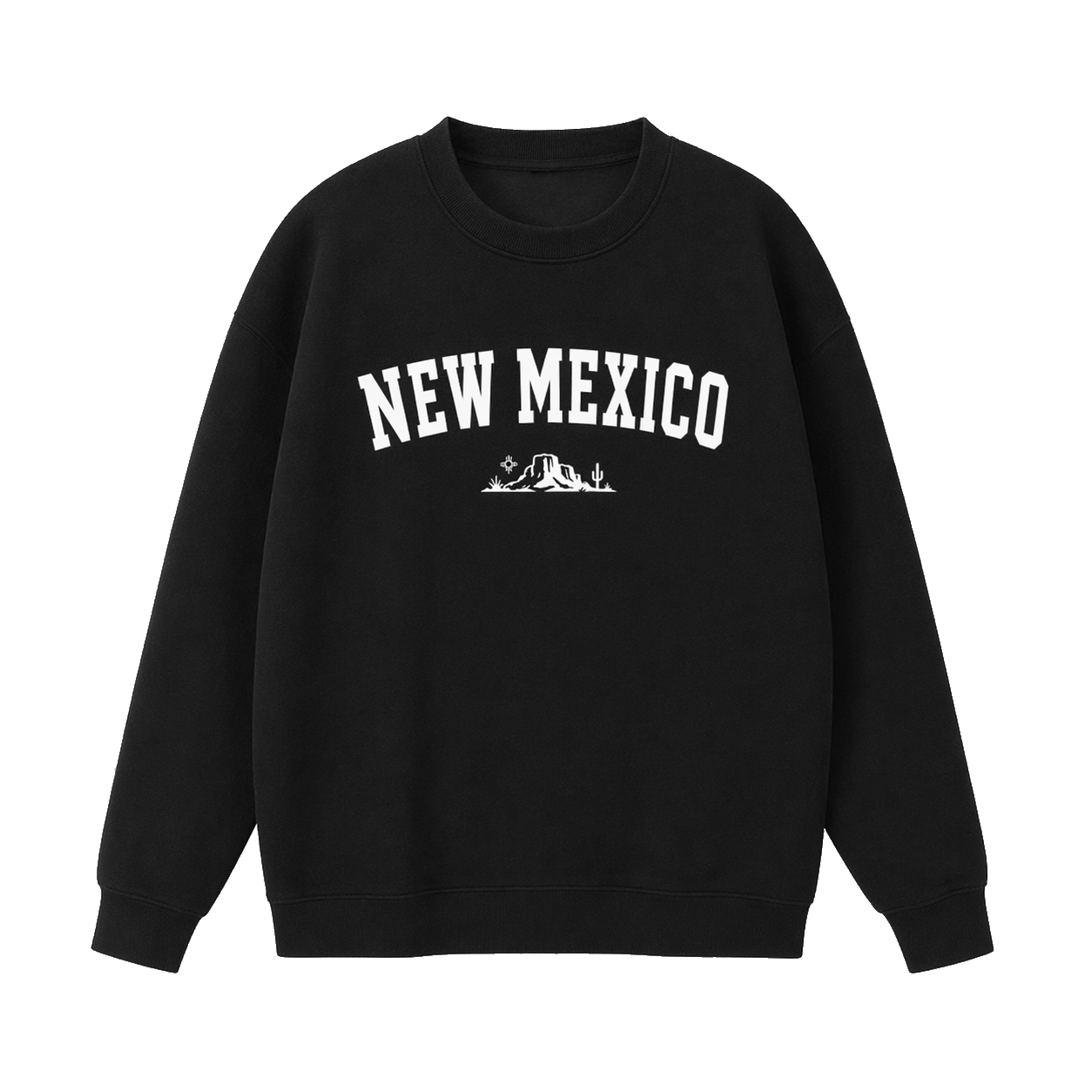 Collection 9 New Mexico Essential Heavyweight Crewneck Sweatshirt - Black front