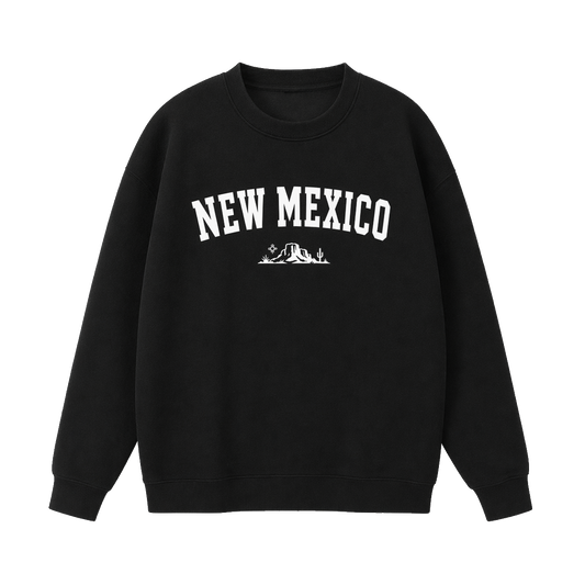 Collection 9 New Mexico Essential Heavyweight Crewneck Sweatshirt - Black front