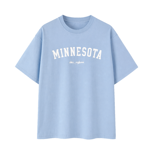 Collection 9 Minnesota Essential Cotton T-Shirt - Light Blue front
