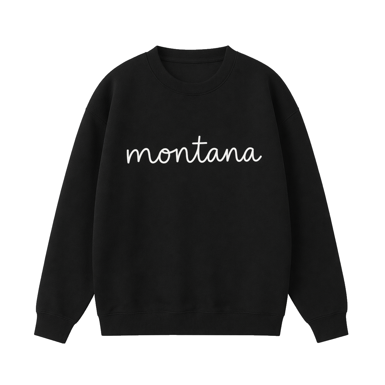 Collection 3 Montana Essential Heavyweight Crewneck Sweatshirt - Black front