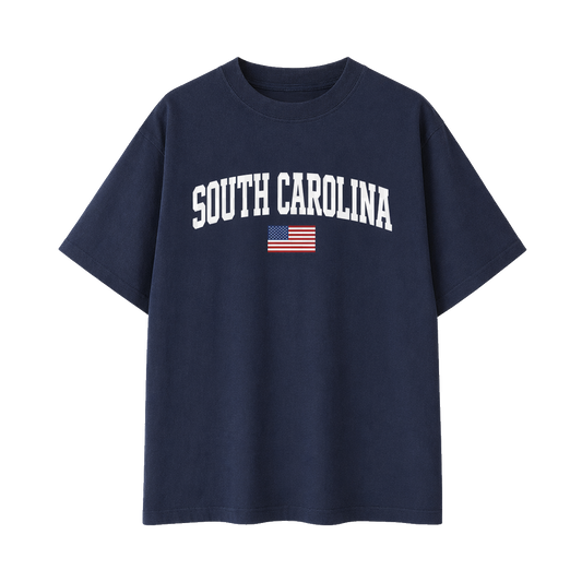 Collection 2 South Carolina Essential Cotton T-Shirt - Navy Blue front