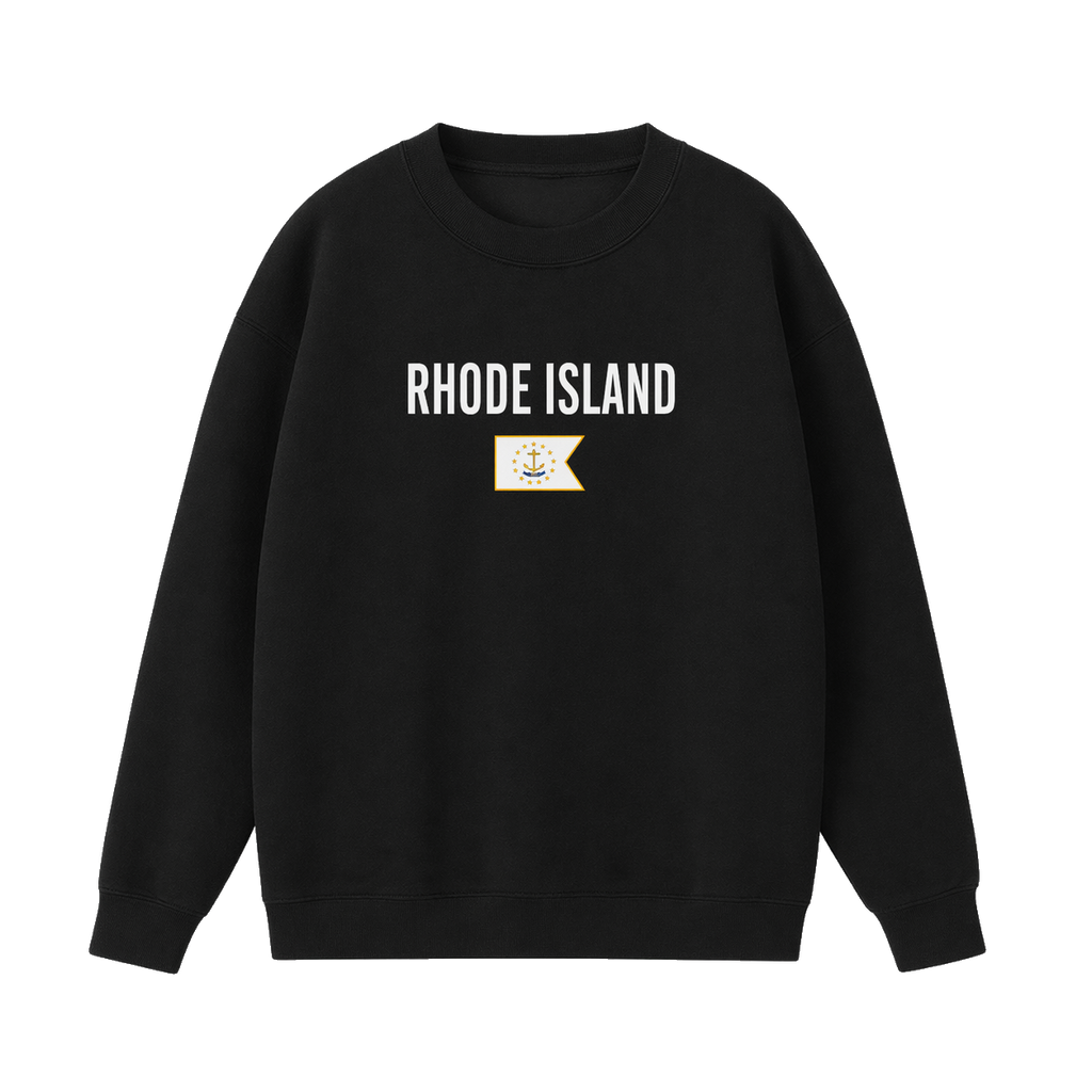 Collection 7 Rhode Island Essential Heavyweight Crewneck Sweatshirt - Black front
