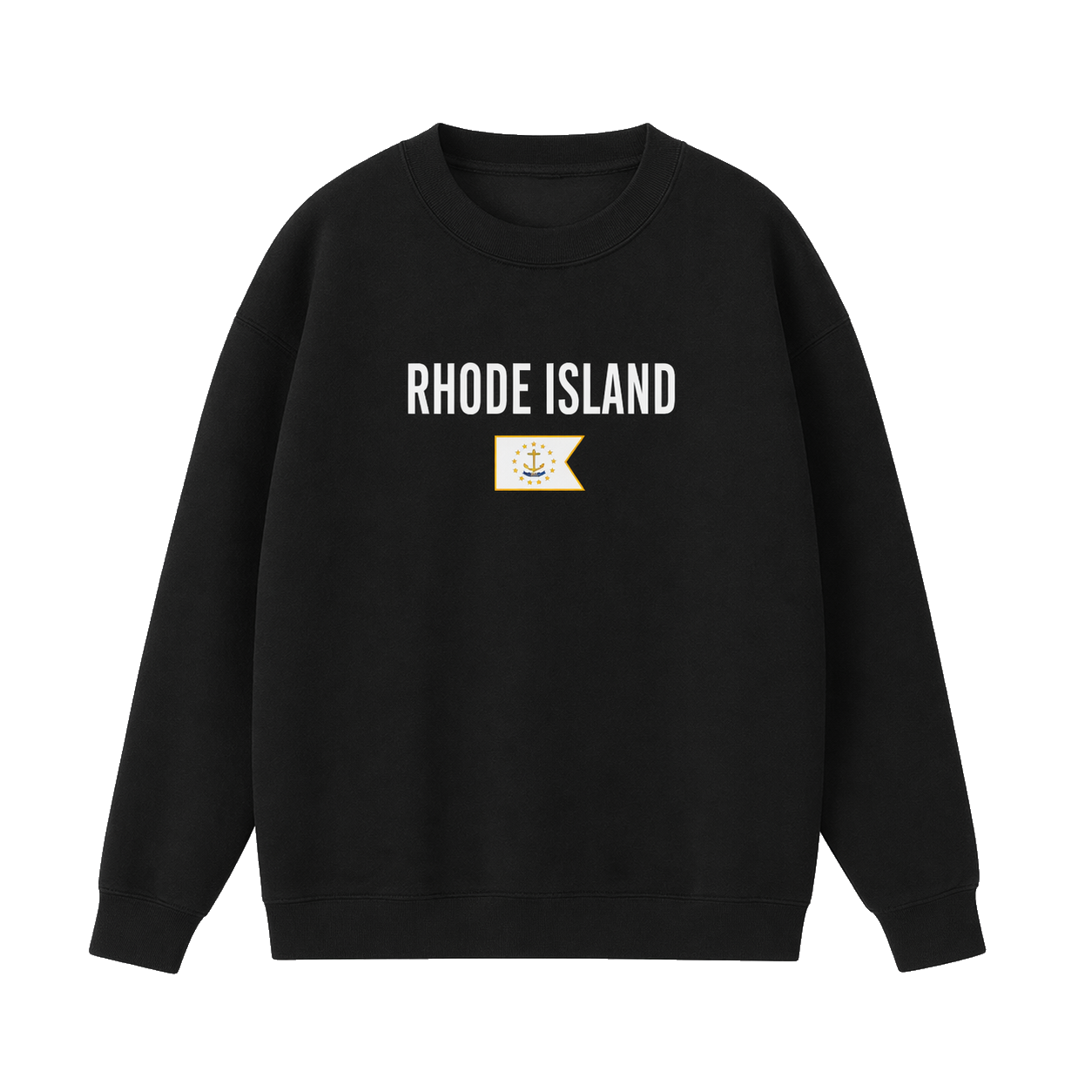 Collection 7 Rhode Island Essential Heavyweight Crewneck Sweatshirt - Black front
