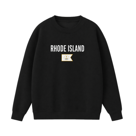 Collection 7 Rhode Island Essential Heavyweight Crewneck Sweatshirt - Black front