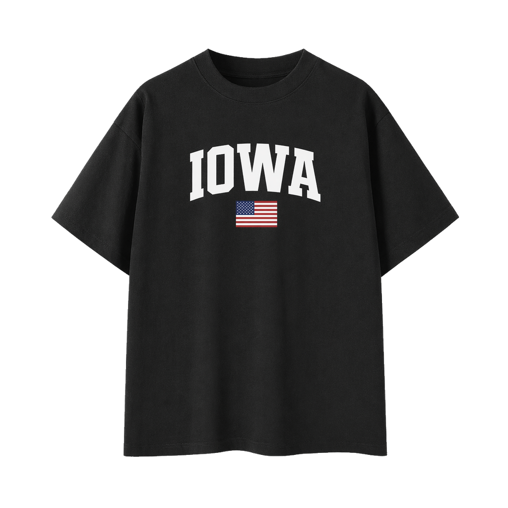 Collection 2 Iowa Essential Cotton T-Shirt - Black front