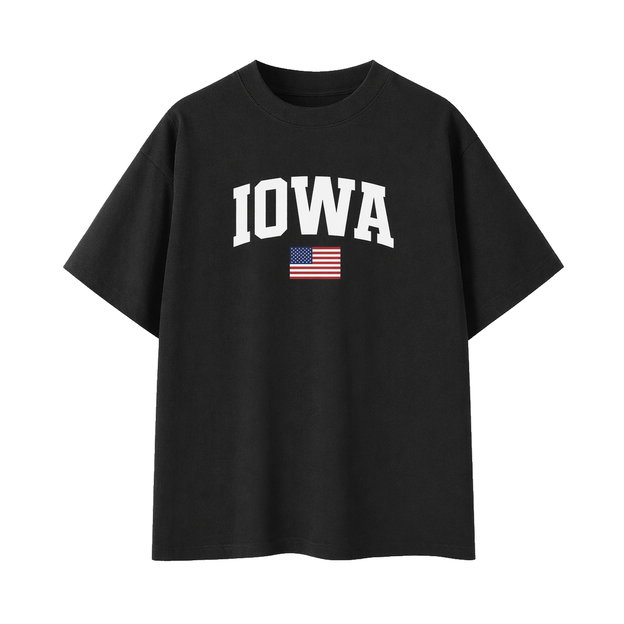 Collection 2 Iowa Essential Cotton T-Shirt - Black front