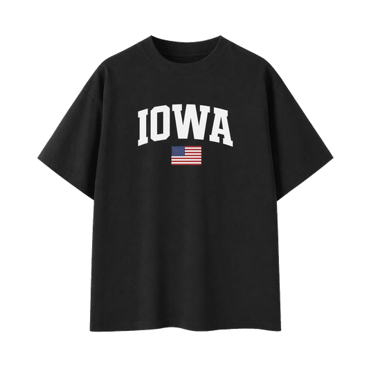Collection 2 Iowa Essential Cotton T-Shirt - Black front