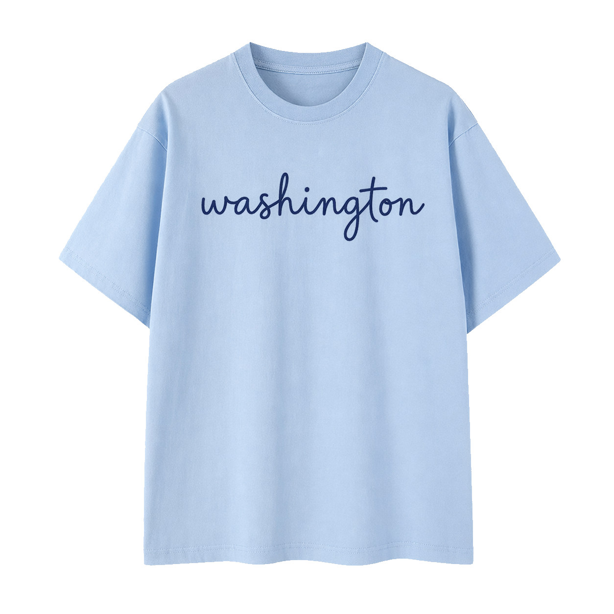 Collection 3 Washington Essential Cotton T-Shirt - Light Blue front
