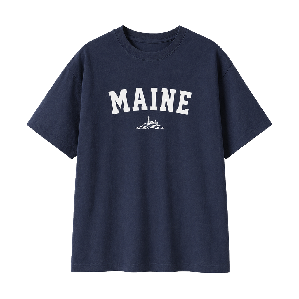 Collection 9 Maine Essential Cotton T-Shirt - Navy Blue front