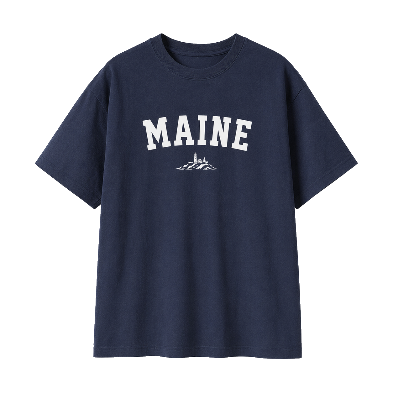 Collection 9 Maine Essential Cotton T-Shirt - Navy Blue front