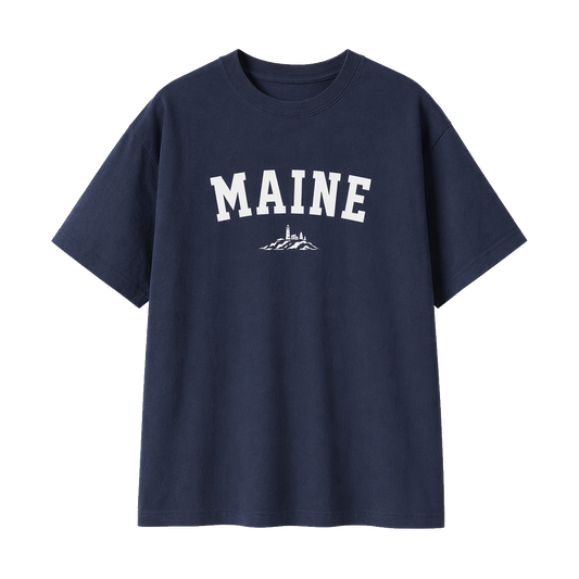Collection 9 Maine Essential Cotton T-Shirt - Navy Blue front