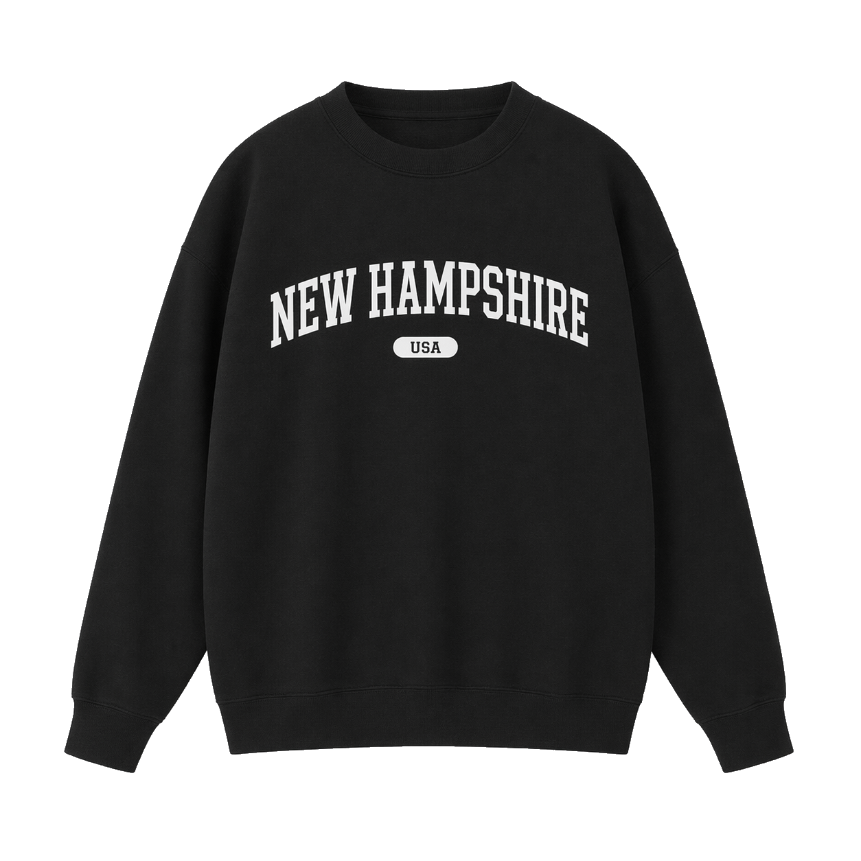 Collection 4 New Hampshire Essential Heavyweight Crewneck Sweatshirt - Black front