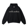 Collection 3 North Carolina Oversize Fleeced Hoodie - Black front