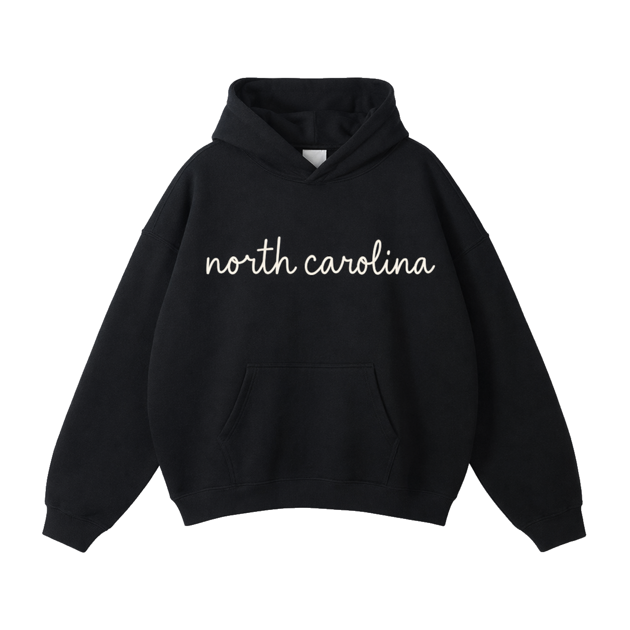 Collection 3 North Carolina Oversize Fleeced Hoodie - Black front