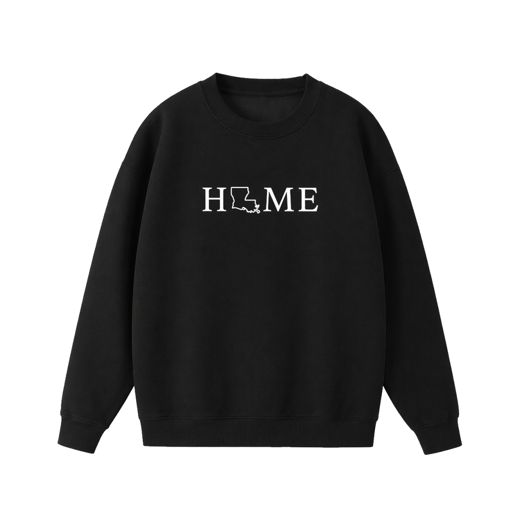 Collection 5 Louisiana Essential Heavyweight Crewneck Sweatshirt - Black front