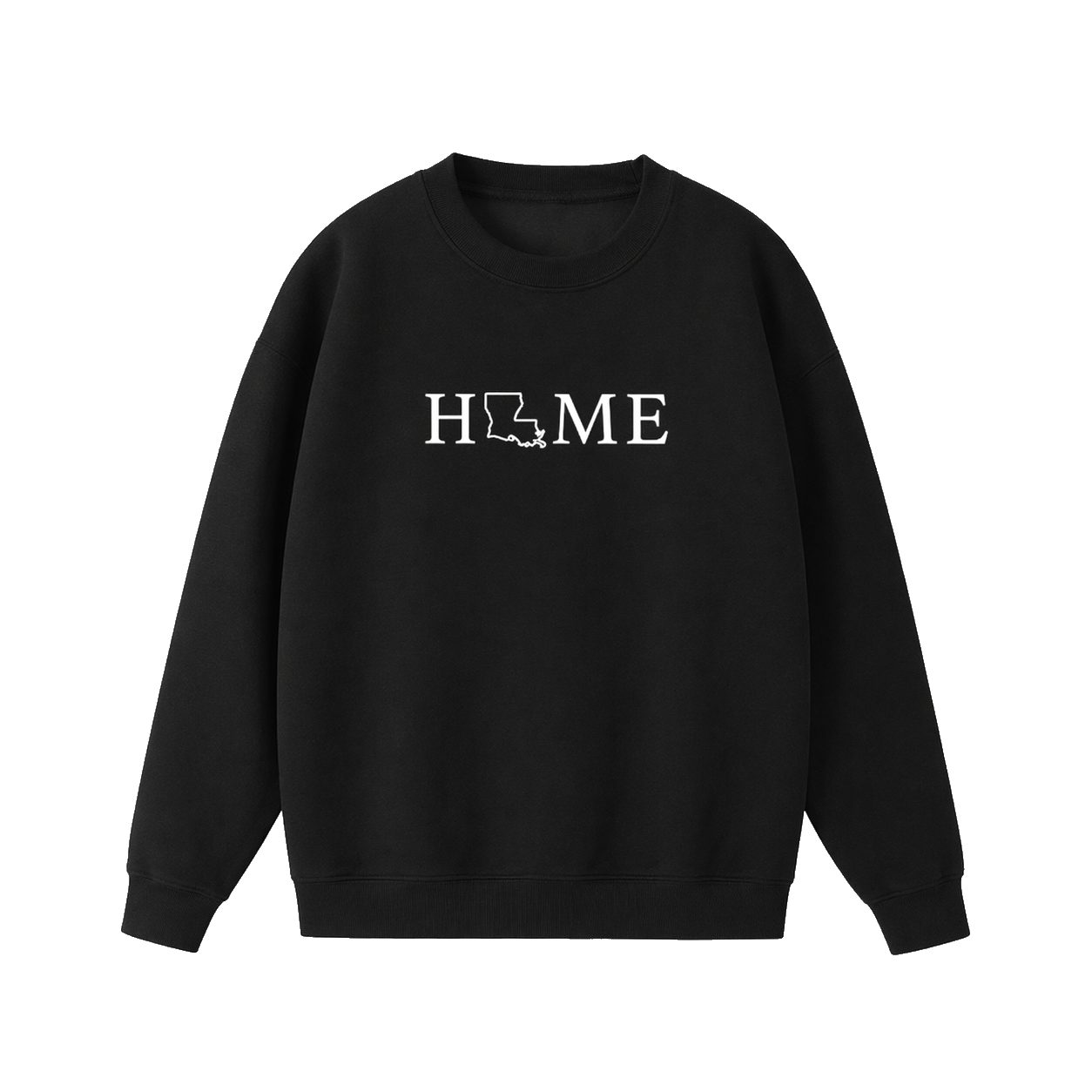 Collection 5 Louisiana Essential Heavyweight Crewneck Sweatshirt - Black front