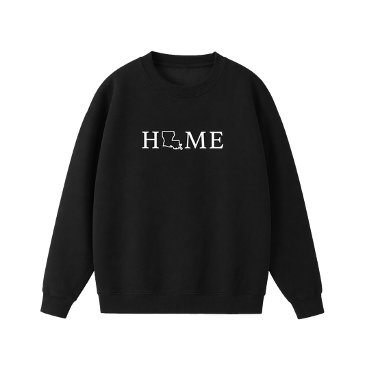 Collection 5 Louisiana Essential Heavyweight Crewneck Sweatshirt - Black front