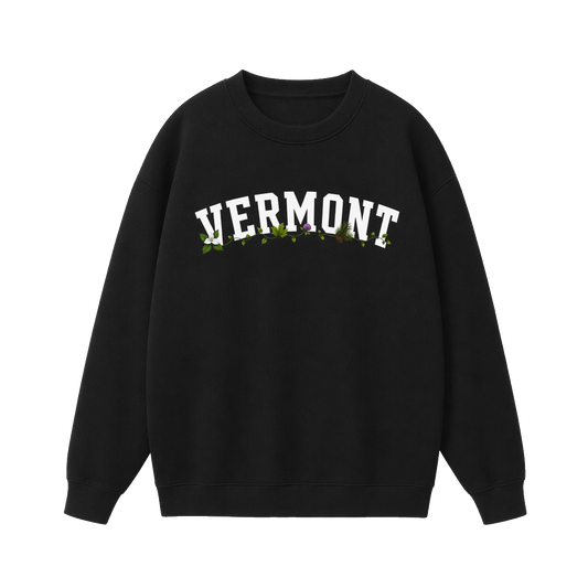 Collection 10 Vermont Essential Heavyweight Crewneck Sweatshirt - Black front