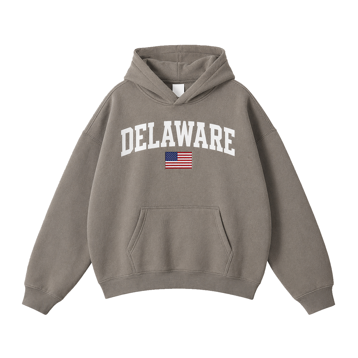 Collection 2 Delaware Oversize Fleeced Hoodie - Gray Coffee front