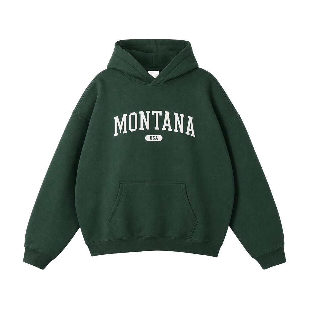 Collection 4 Montana Oversize Fleeced Hoodie - Eden Green front