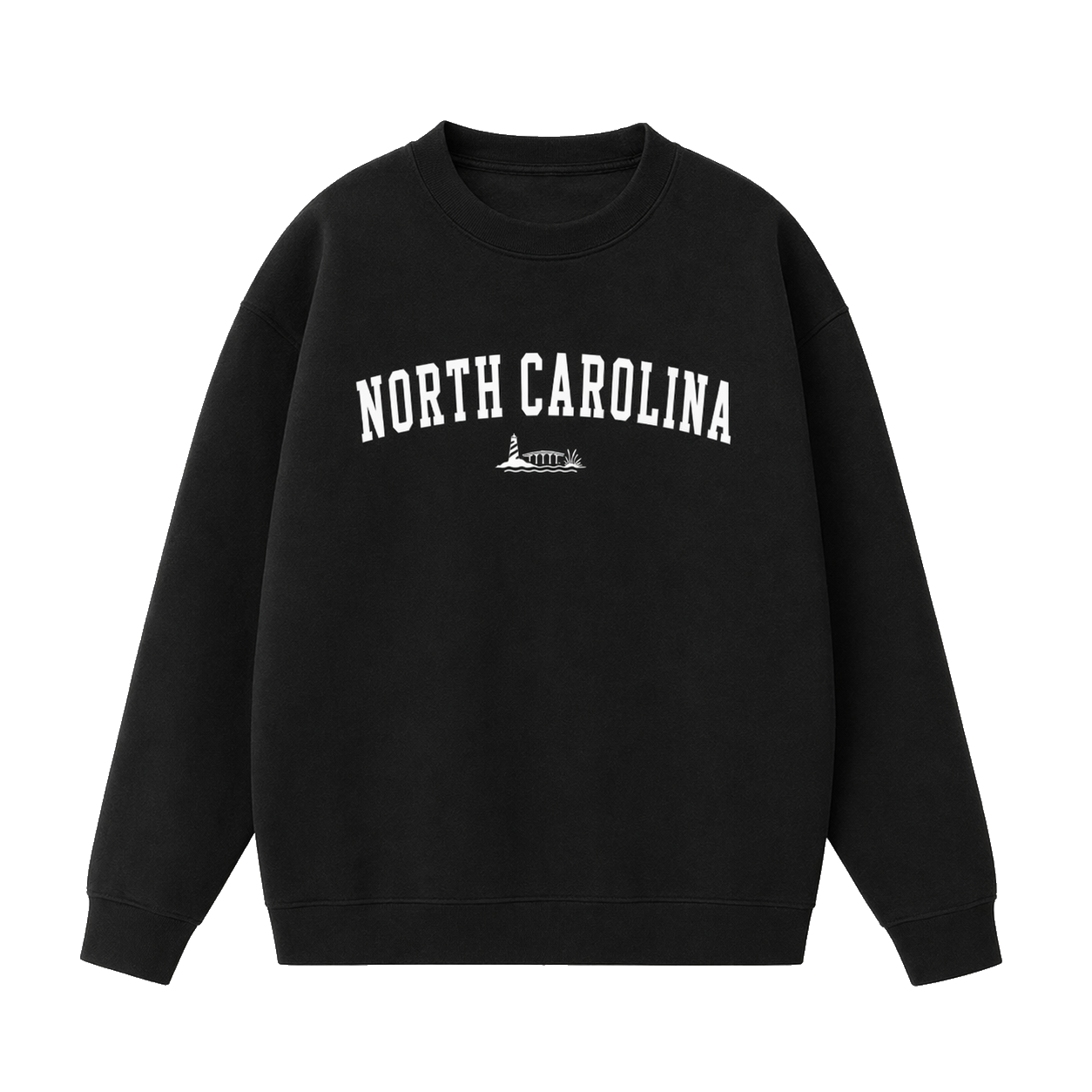 Collection 9 North Carolina Essential Heavyweight Crewneck Sweatshirt - Black front