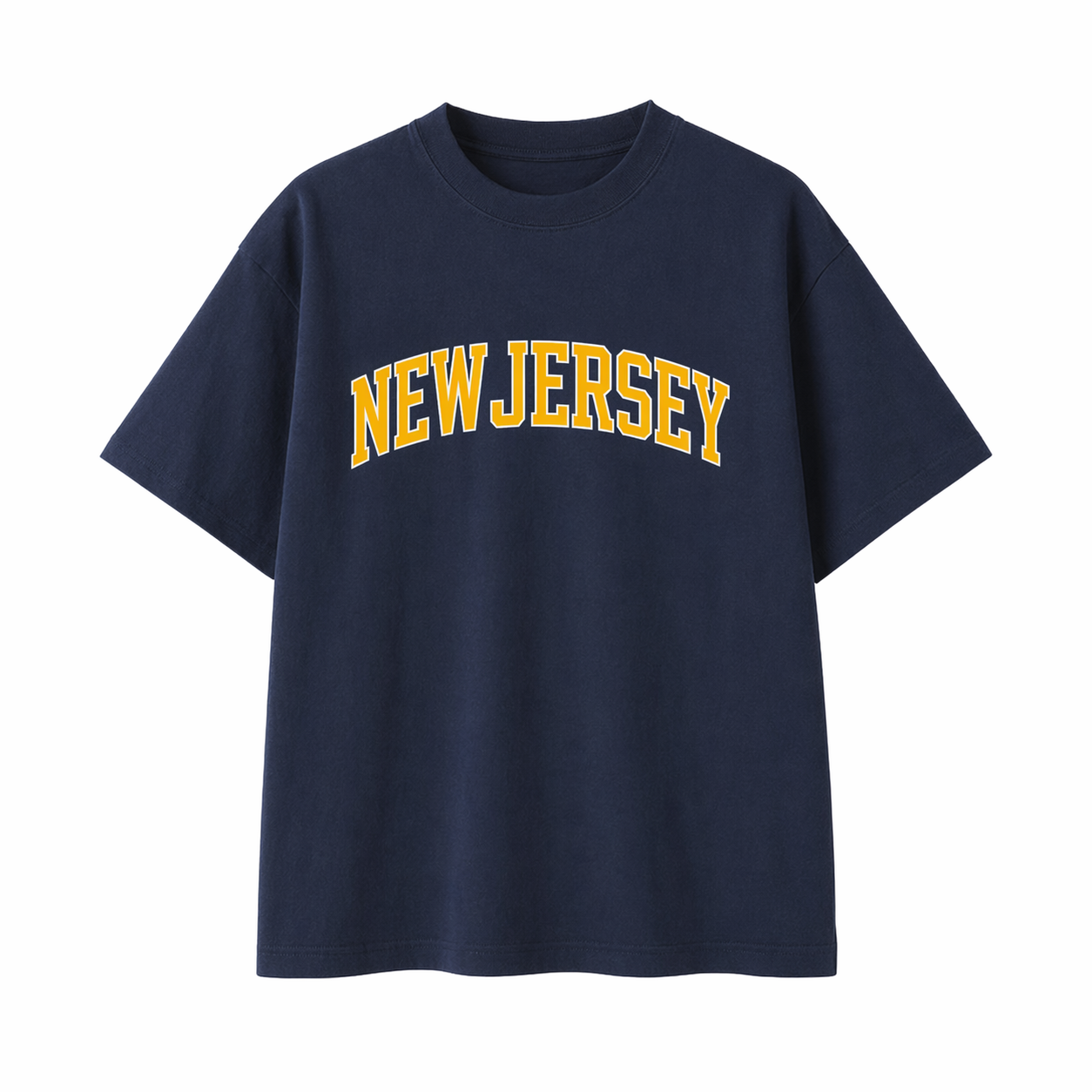 Collection 1 New Jersey Essential Cotton T-Shirt - Navy Blue front