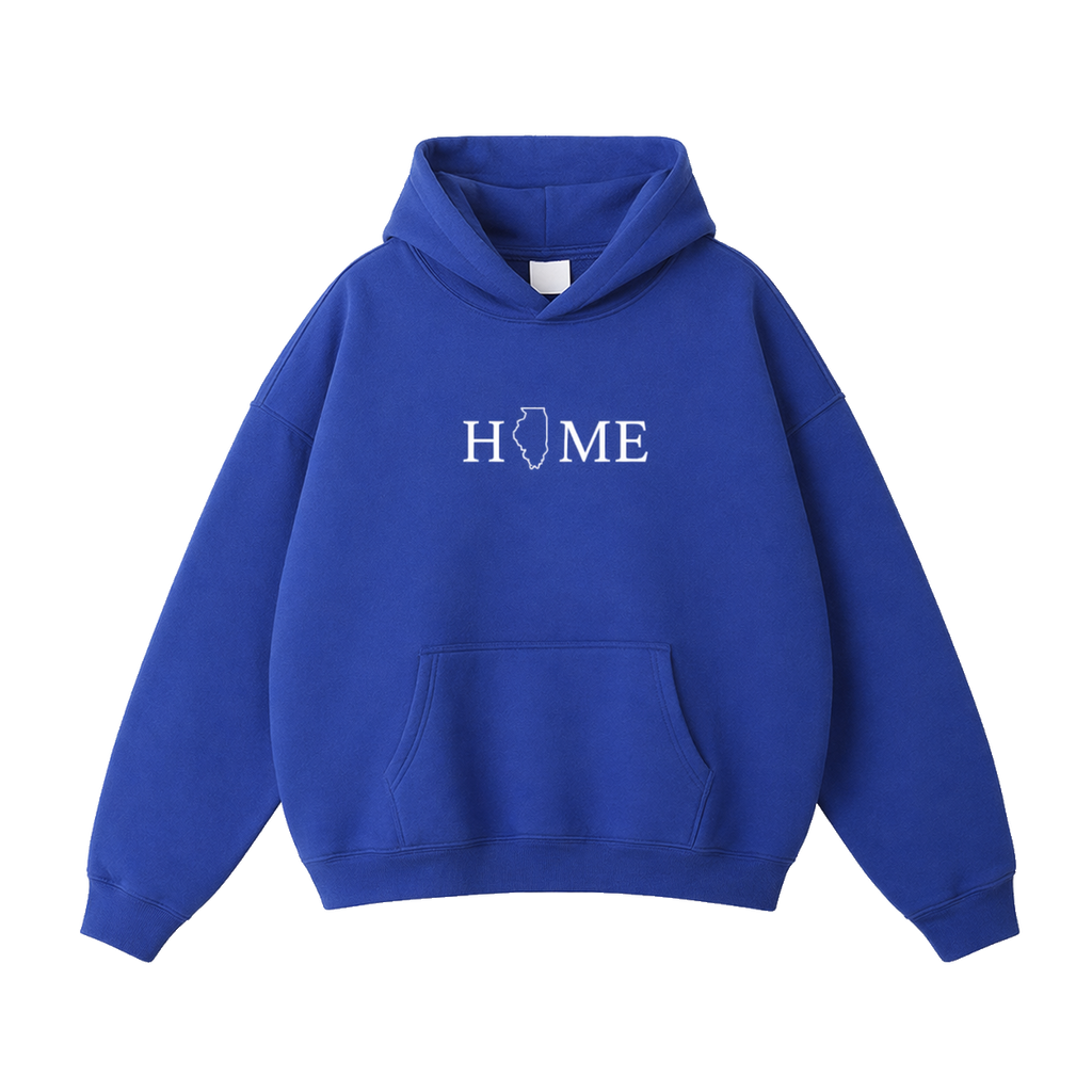 Collection 5 Illinois Oversize Fleeced Hoodie - Klein Blue front