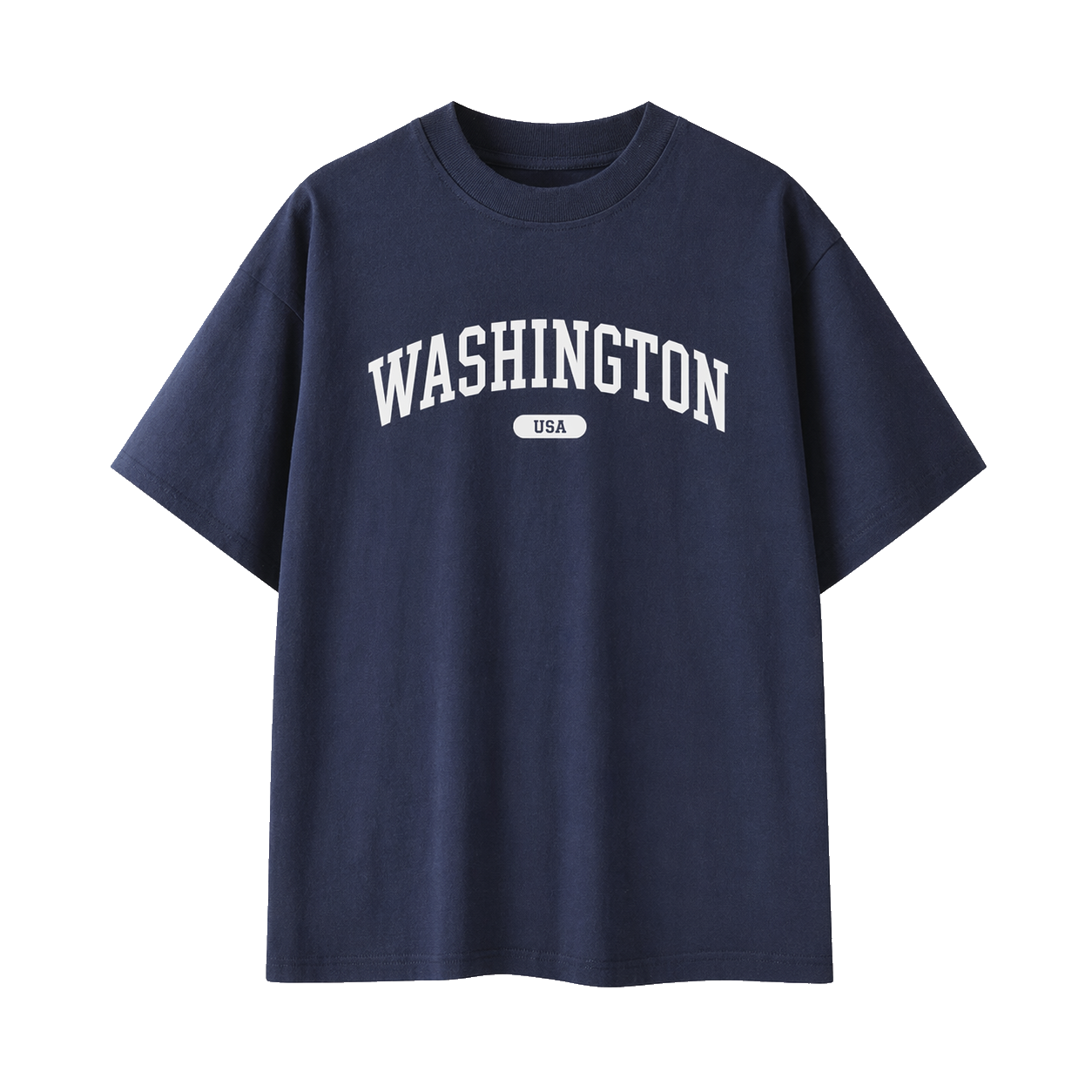 Collection 4 Washington Essential Cotton T-Shirt - Navy Blue front