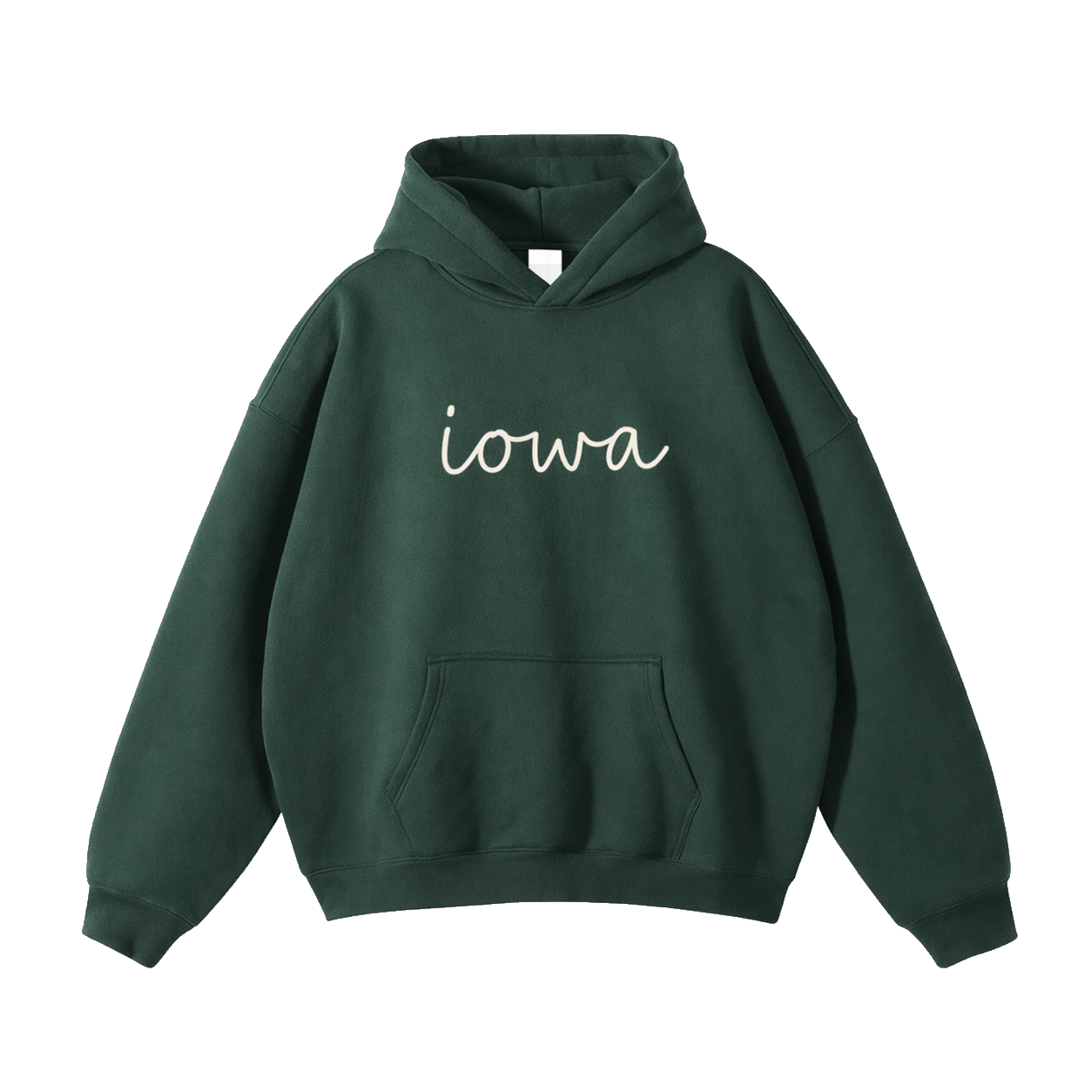 Collection 3 Iowa Oversize Fleeced Hoodie - Eden Green front