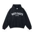Collection 9 North Dakota Oversize Fleeced Hoodie - Black front