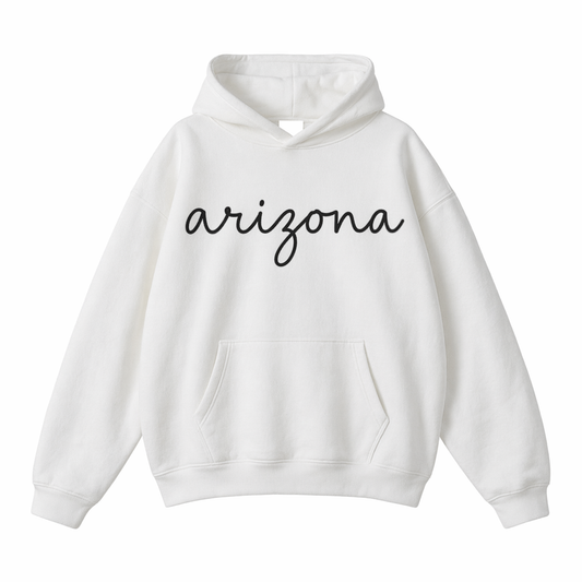 Collection 3 Arizona Oversize Fleeced Hoodie - White front