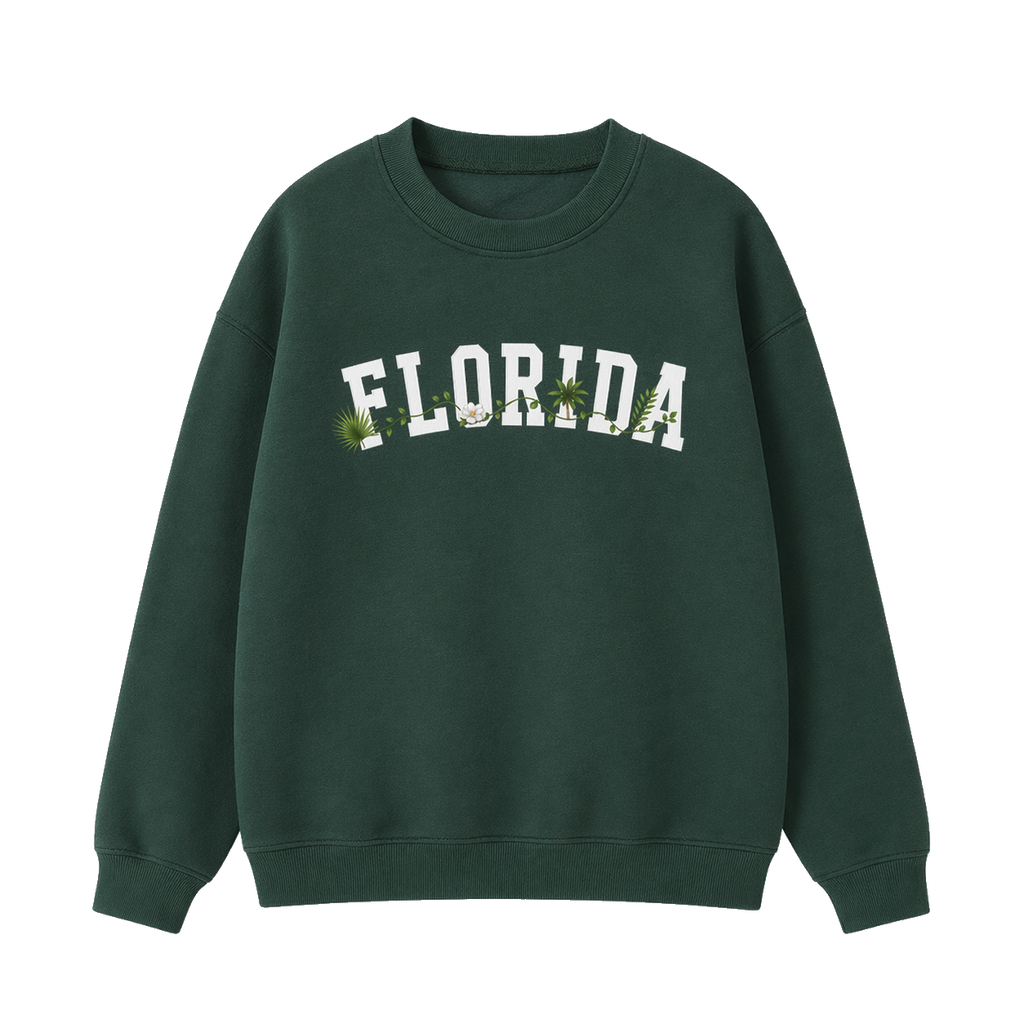 Collection 10 Florida Essential Heavyweight Crewneck Sweatshirt - Dark Green front
