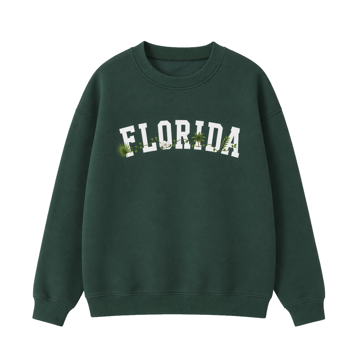 Collection 10 Florida Essential Heavyweight Crewneck Sweatshirt - Dark Green front