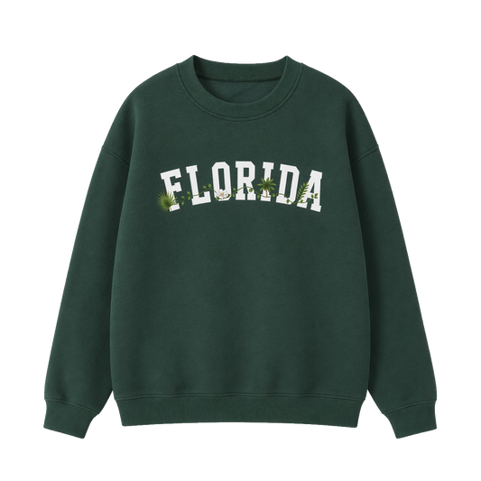 Collection 10 Florida Essential Heavyweight Crewneck Sweatshirt - Dark Green front