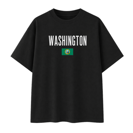 Collection 7 Washington Essential Cotton T-Shirt - Black front