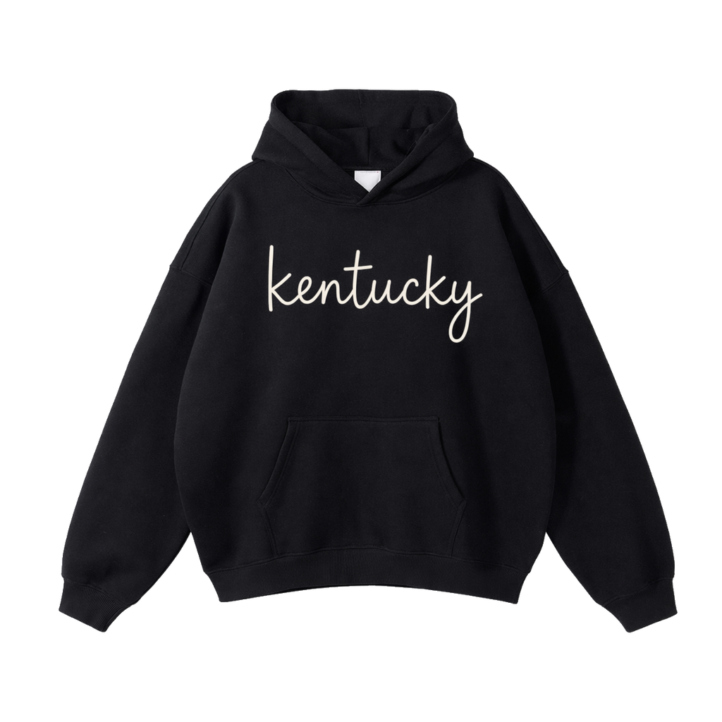 Collection 3 Kentucky Oversize Fleeced Hoodie - Black front