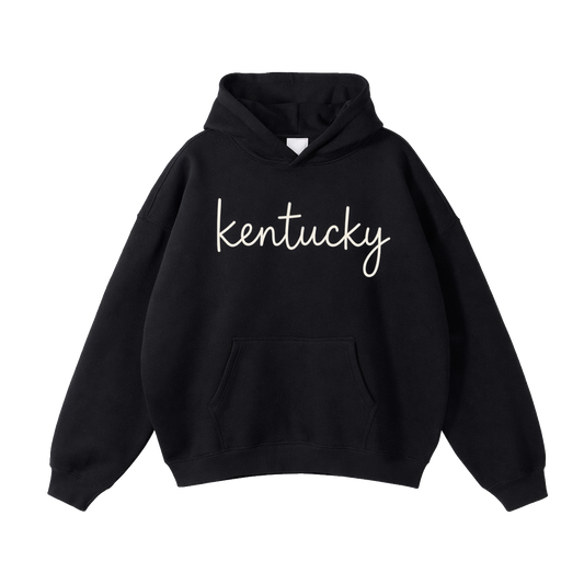 Collection 3 Kentucky Oversize Fleeced Hoodie - Black front