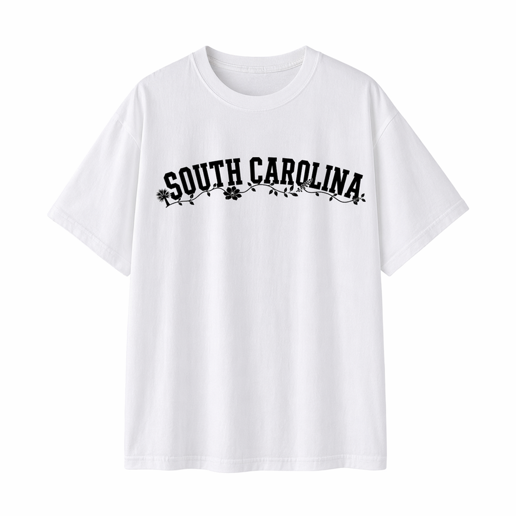 Collection 10 South Carolina Essential Cotton T-Shirt - White front