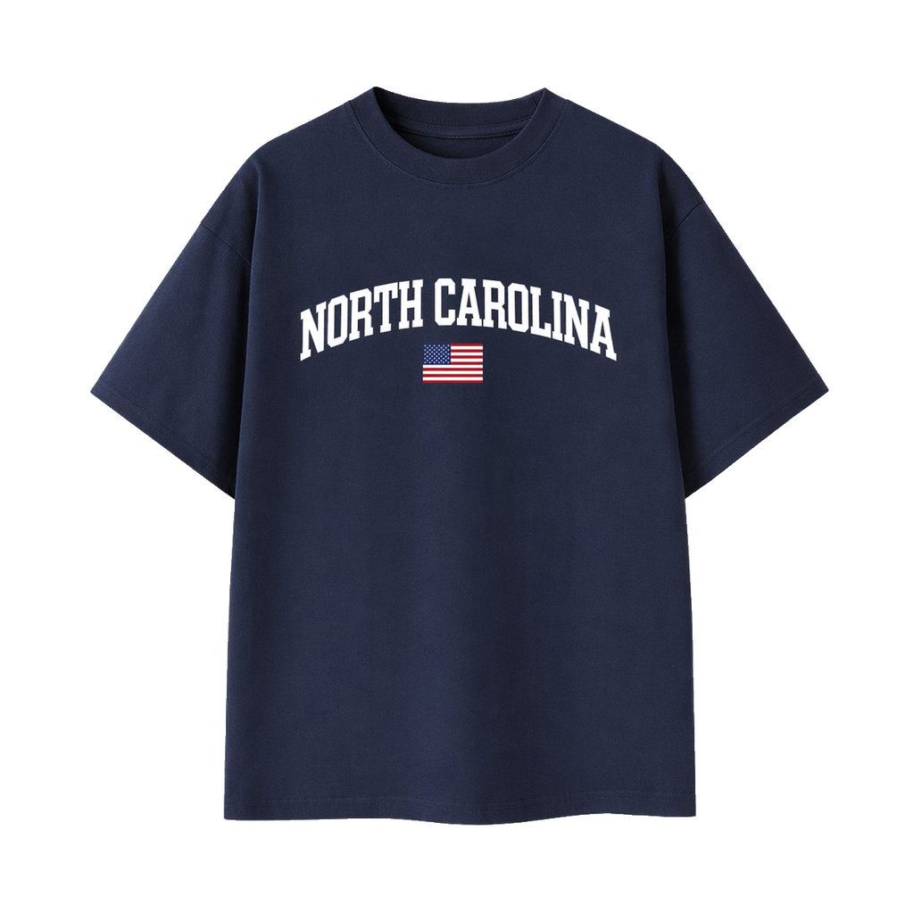 Collection 2 North Carolina Essential Cotton T-Shirt - Navy Blue front