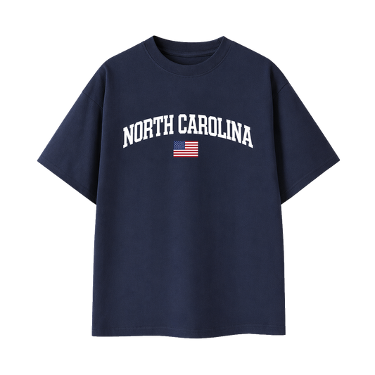 Collection 2 North Carolina Essential Cotton T-Shirt - Navy Blue front