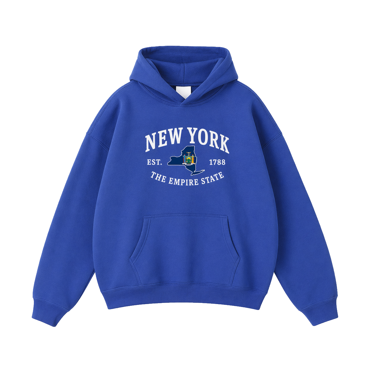Collection 8 New York Oversize Fleeced Hoodie - Klein Blue front