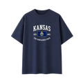Collection 8 Kansas Essential Cotton T-Shirt - Navy Blue front